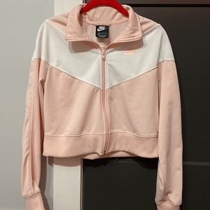 cropped, light pink, medium Nike zip up